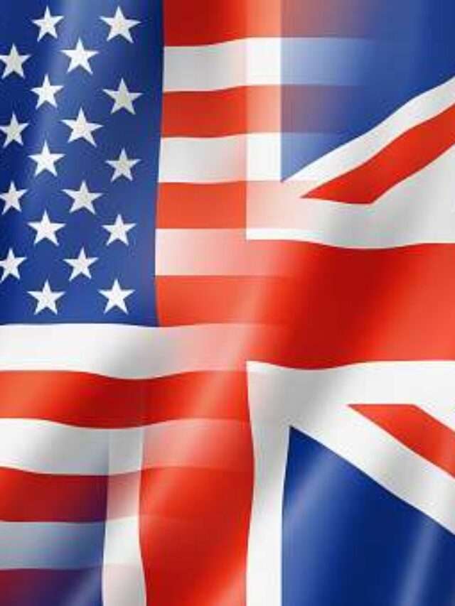 Mixed USA and UK flag, three dimensional render, illustration