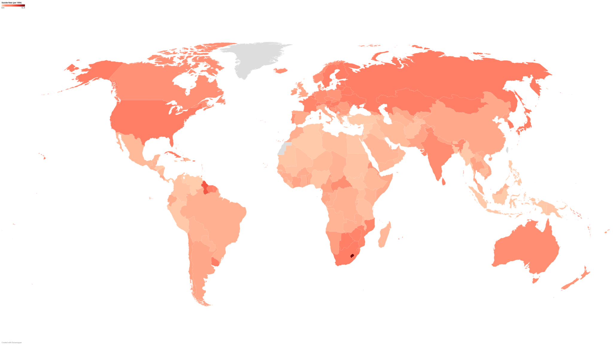 Suicide Rates by Country 2024