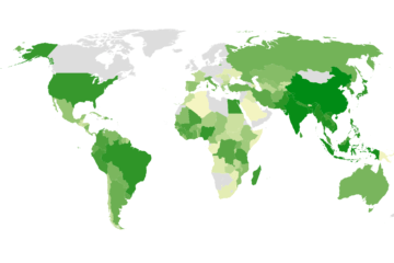 rice production by country map