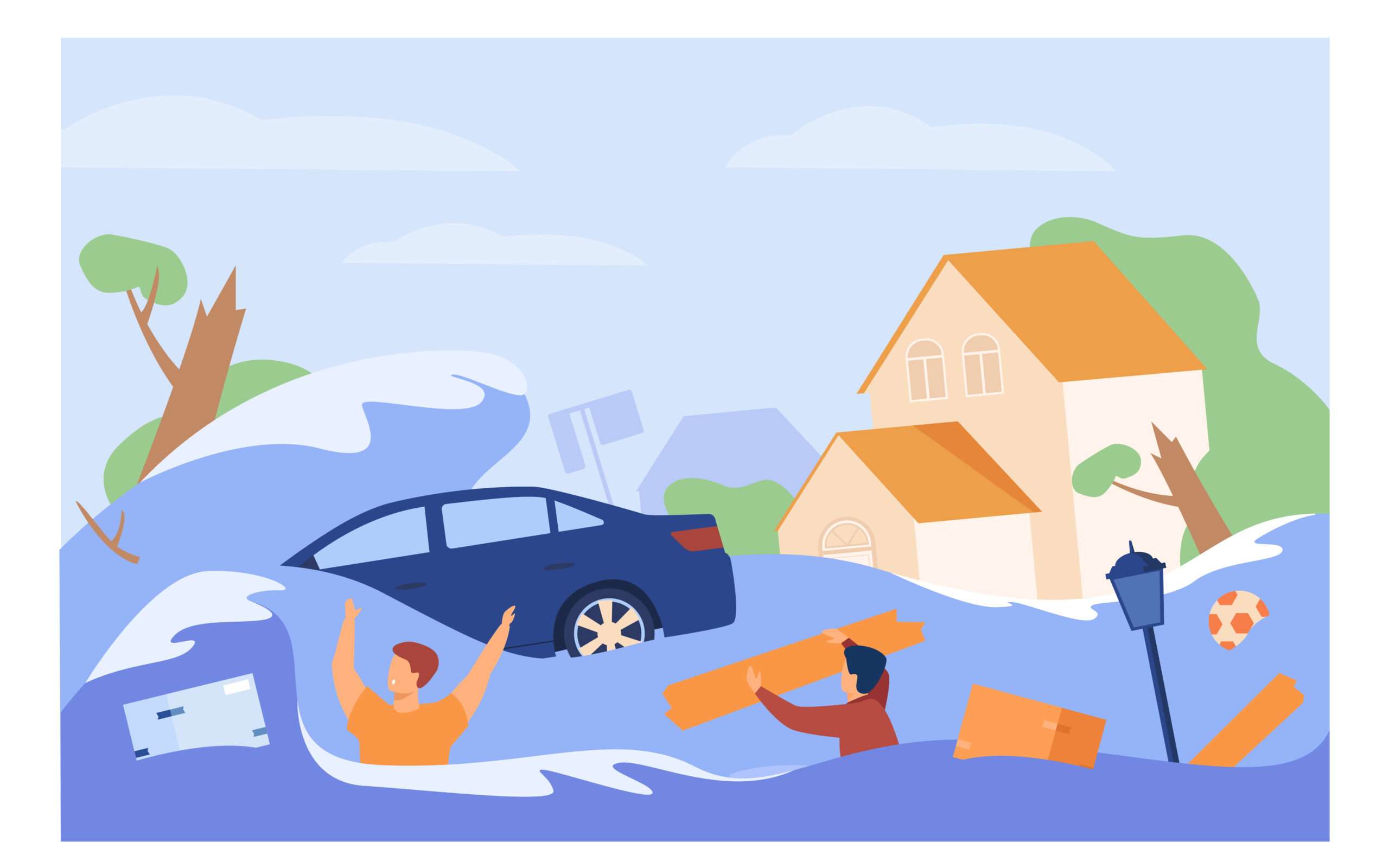 Scary people drowning in water