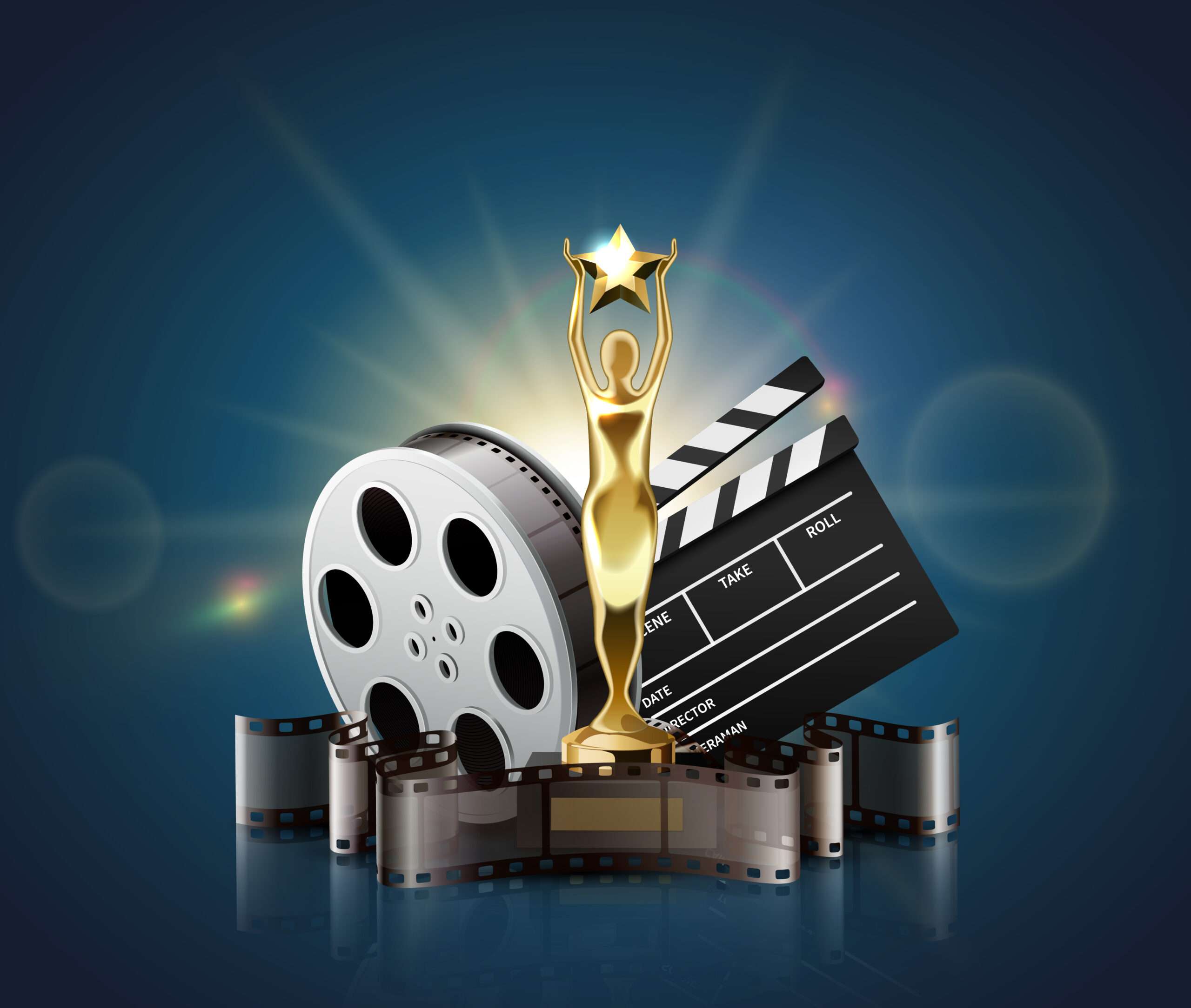 Film Awards Realistic Composition