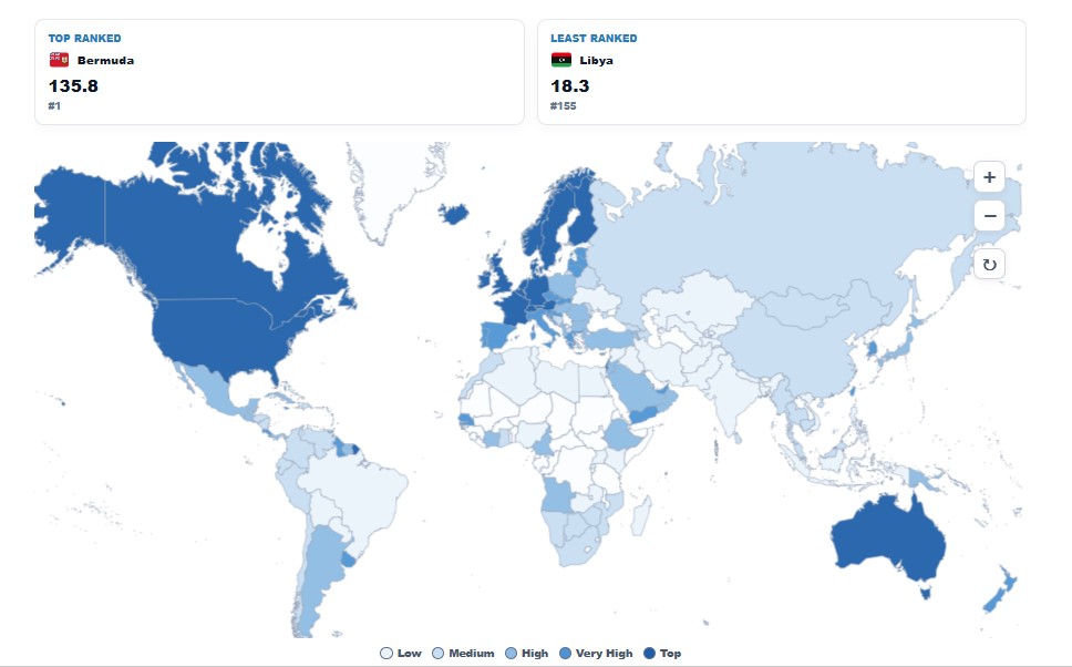 Cost of Living by Country map