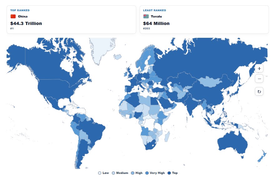 GDP PPP by Country map